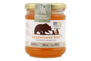 Мед Липовий Правильний мед с/б 250г