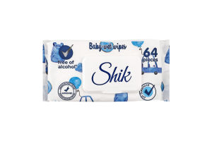 Серветки вологі дитячі 64шт з клапаном Shik