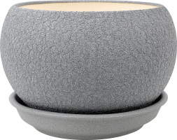 Горщик д/квітів Куля шовк 1,4л металік 12,5см Оріана