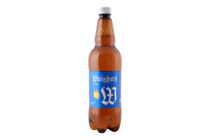 Пиво 1л 4.7% светлое фильтрованное пастеризованное Lager Waissburg п/бут