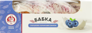 Булочка со сливочно-черничным вкусом Бабка Мамин хліб к/у 360г