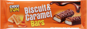 Набір батончиків Choco Fun Biscuit&Caramel мол шок