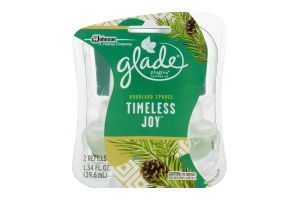 Glade Plugins Scented Oil Woodland Spruce Timeless Joy Refills - 2 CT