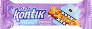 Батончик злаковий з молоком Super Kontik м/у 29г