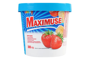 Мороженое 9.9% со вкусом банана наполнителем Клубника и крошками печенья Maximuse Laska ст 300г