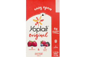 Yoplait Original Low Fat Yogurt Strawberry & Mixed Berry - 8 CT