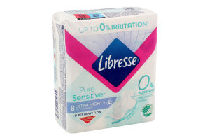 Прокладки гігієнічні Pure Sensitive Ultra Night+ Libresse 8шт