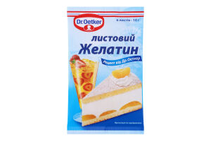 Желатин листовий Dr.Oetker м/у 10г