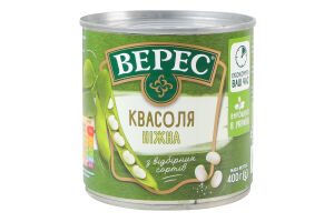 Квасоля відварена стерилізована Ніжна Верес з/б 400г