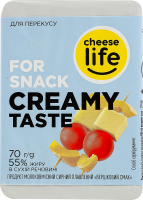 Продукт сирний 55% молоковмісний плавлений Вершковий смак Для перекусу Cheese Life м/у 70г