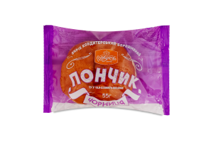 Пончик с наполнителем фруктовым с ароматом пастеризованным для кондитерских изделий с сахаром Черника Рум'янець м/у 55г