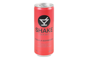 Напій слабоалкогольний 250мл 7% сильногазований Текіла Самбреро Cocktails Shake з/б