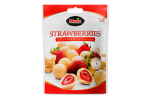 Полуниця в білому шоколаді 100г Rois