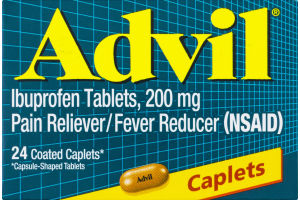 Advil Pain Reliever/Fever Reducer Coated Caplets - 24 CT