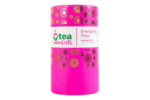 Чай черный байховый ароматизированный с добавлением растительно-фруктового сырья Энергичный поток Tea Moments тубус 70г