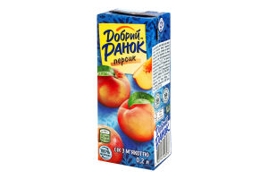 Сок с мякотью стерилизованный Персик Добрий Ранок т/п 0.2л