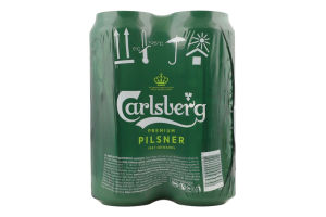Пиво 4х500мл 5% світле пастеризоване Сarlsberg м/у