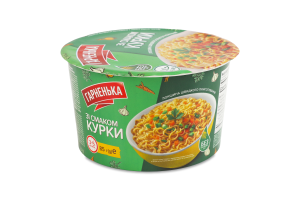 Лапша быстрого приготовления со вкусом курицы Гарненька ст 85г
