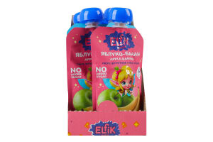 Пюре фруктовое для детей от 6мес гомогенизированное стерилизованное без сахара Яблоко-банан Elfik Magic д/п 100г