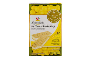 Ahold Ice Cream Sandwiches Limoncello - 12 CT