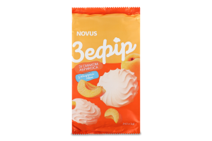 Зефир с яблочным пюре со вкусом абрикоса Novus м/у 240г