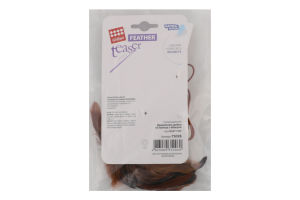 Іграшка д/котів Дражнилка Teaser Рибка на палець з кільцем текстиль перо 7см GiGwi