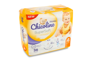 Трусики-підгузники для дітей 7-14кг 4 Super Soft Chicolino 36шт