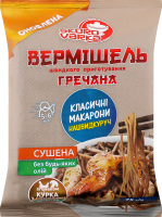 Вермішель швидкого приготування гречана з смаком Курка з грибами негостра 75г Скороварка
