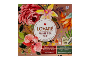 Набiр чаїв Prime tea set Lovare к/у 6х15шт
