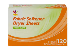 Ahold Fabric Softener Dryer Sheets Free & Clear - 120 CT