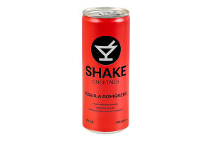Напій слабоалкогольний 250мл 7% сильногазований Текіла Самбреро Cocktails Shake з/б