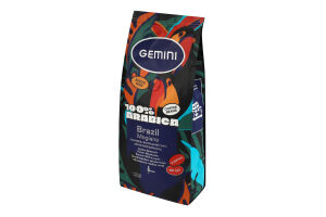 Кофе натуральный жареный в зернах Mogiana Brazil Gemini в/с м/у 250г
