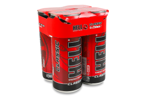 Напій енергетичний безалкогольний газований кофеїновмісний зі смаком тутті-фрутті Classic Hell к/у 4х250мл