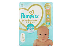 Підгузники для дітей 2-5кг 1 Premium Care Pampers 72шт