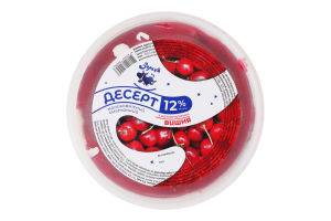 Десерт сметанний 12% молоковмісний з наповнювачем Вишня Зорька п/у 0.4кг