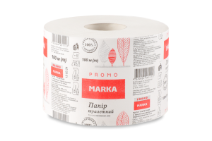 Бумага туалетная из макулатуры однослойная Marka Promo 1шт