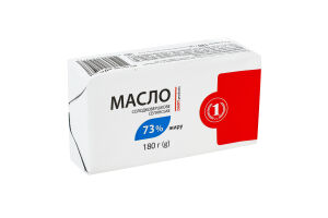 Масло 73% сладкосливочное Крестьянское ТМ "1" м/у 180г