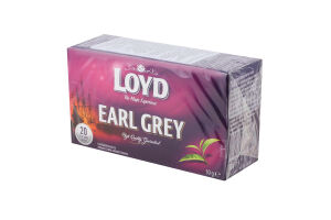 Чай чорний з ароматом бергамоту Earl Grey Loyd к/у 20х1.5г