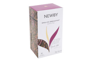 Чай черный мелколистовой English Breakfast Newby в/с к/у 25х2г