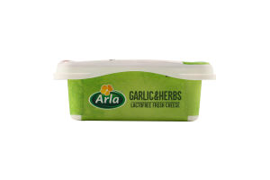 Крем-сир 50% безлактозний з часником та травами Arla п/у 200г