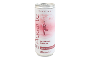 Напиток безалкогольный сильногазированный с экстрактом лаванды и вкусом вишни Антистресс Aquarte ж/б 250мл