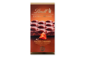 Шоколад молочний з карамеллю та морською сіллю Extra creamy Lindt к/у 80г