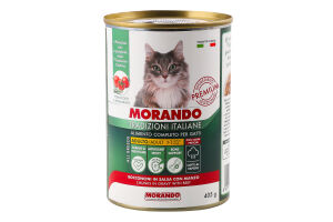 Корм д/котів Шматочки в соусі з яловичиною 405г ж/б Morando Tradizioni