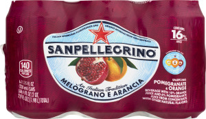 Sanpellegrino Sparkling Juice Beverage Pomegranate & Orange - 6 CT