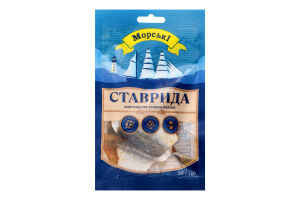 Ставрида жовтохвоста сушена солона Морські м/у 36г