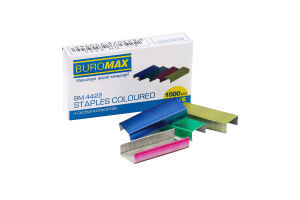 Скобы цветные №BM.4422 №24/6 Buromax 1000шт