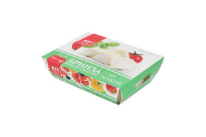 Сир м'який Бринза вершкова слабосолена 60% 170г ванночка Хіт Продукт