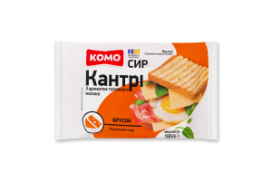 Сыр 50% полутвердый брусок Кантри с ароматом топленого молока Комо м/у 185г