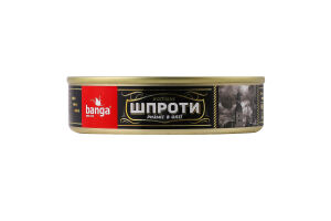 Шпроти копчені в олії стерилізовані Banga з/б 160г