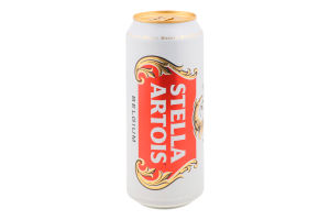 Пиво 0.5л 5% світле пастеризоване Stella Artois з/б